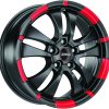 Ronal R59 (7.5x18)jetblack matt red rim Ronal R59 (7.5x18)